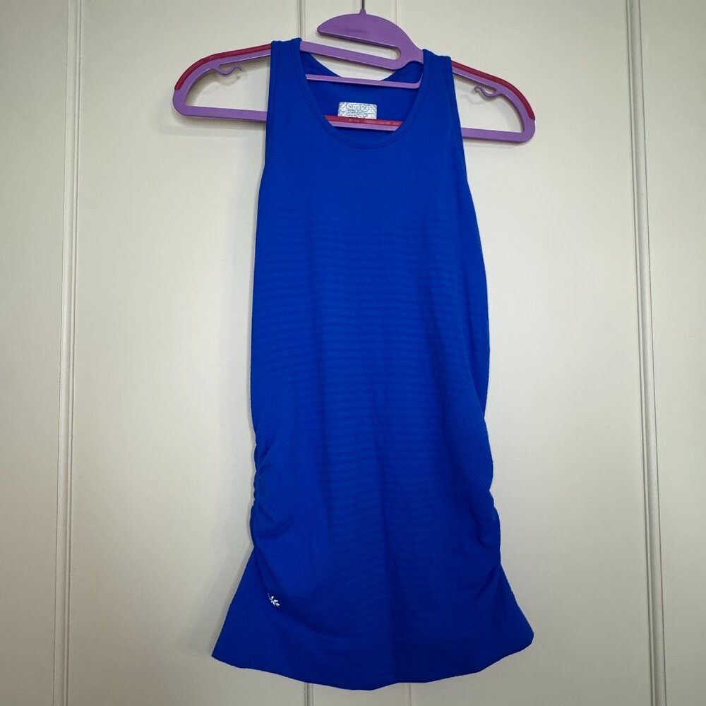Athleta Womens Speedlight Seamless Sweat Wicking Tank Blue Size Small